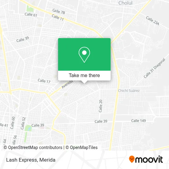 Lash Express map
