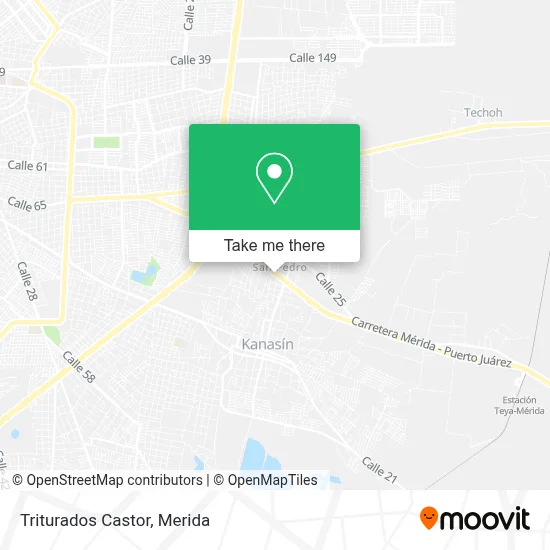 Triturados Castor map