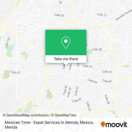 Mexican Time - Expat Services In Merida, Mexico map