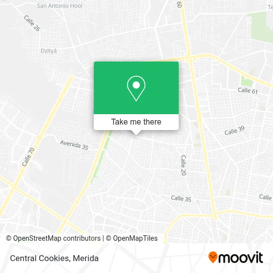 Central Cookies map