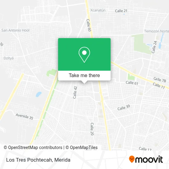 Los Tres Pochtecah map