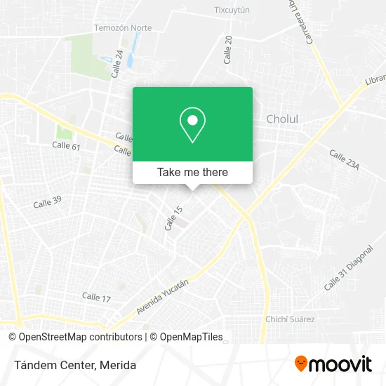 Tándem Center map