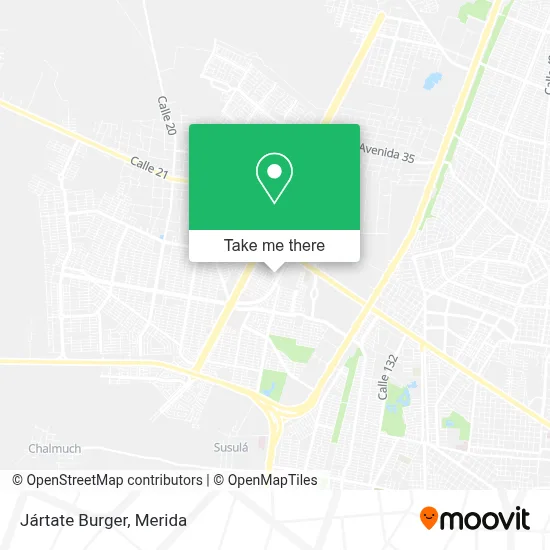 Jártate Burger map