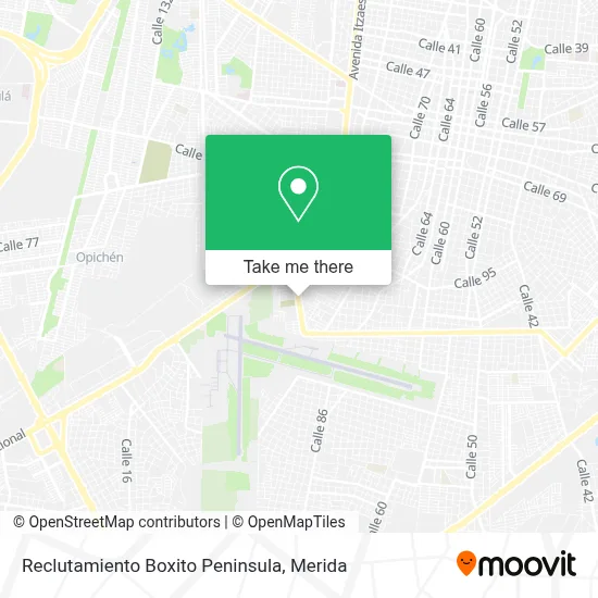 Reclutamiento Boxito Peninsula map