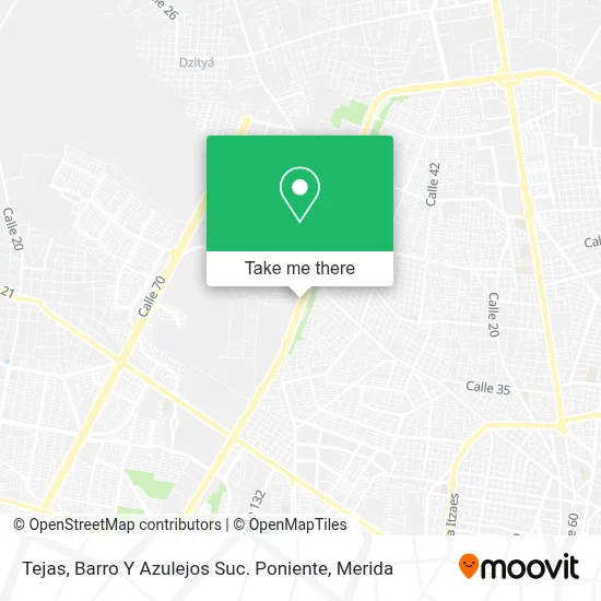Tejas, Barro Y Azulejos Suc. Poniente map