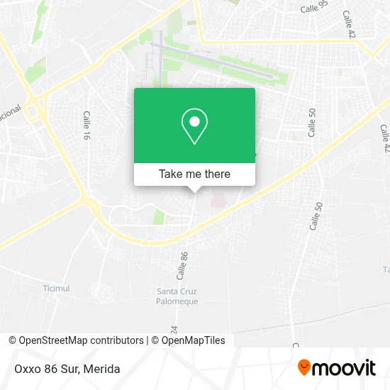 Oxxo 86 Sur map