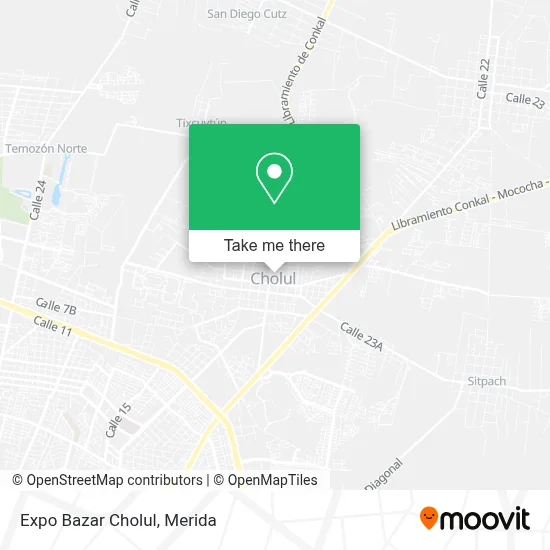 Expo Bazar Cholul map