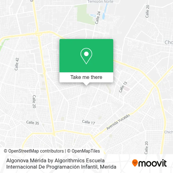Algonova Mérida by Algorithmics Escuela Internacional De Programación Infantil map