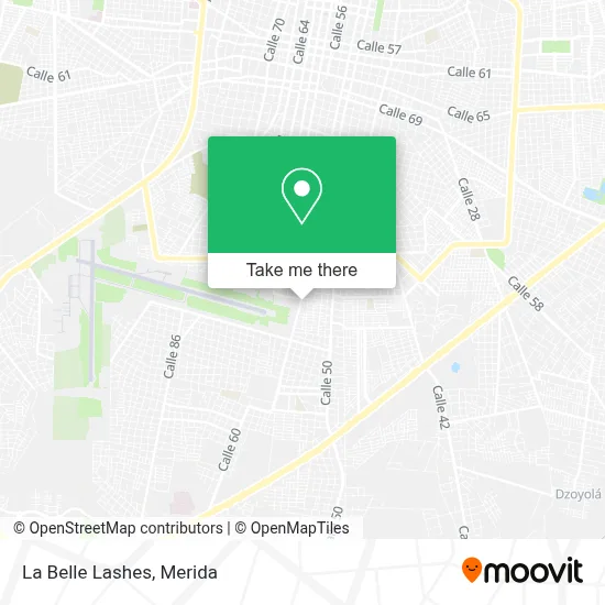 La Belle Lashes map