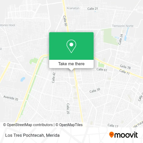 Los Tres Pochtecah map