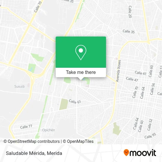 Saludable Mérida map