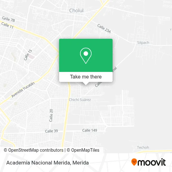 Academia Nacional Merida map