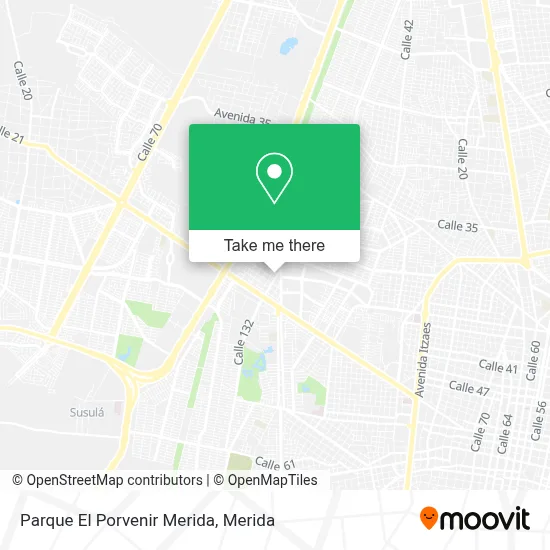 Parque El Porvenir Merida map