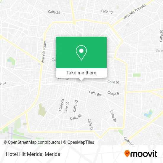 Hotel Hit Mérida map