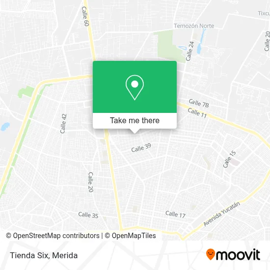 Tienda Six map