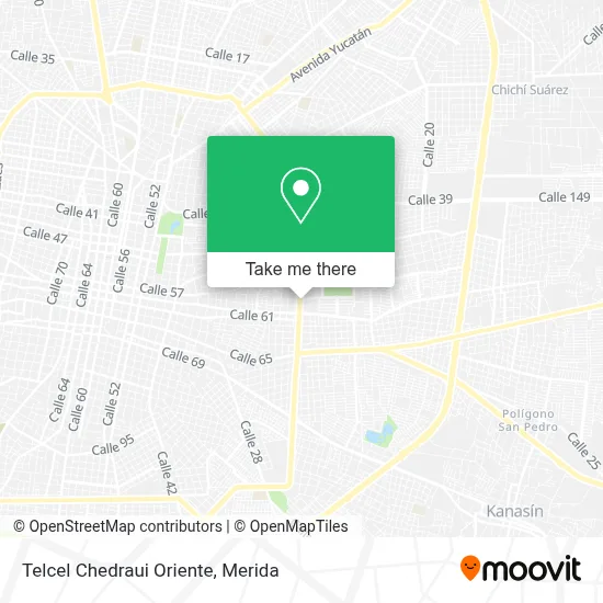 Telcel Chedraui Oriente map
