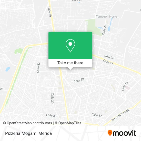Pizzería Mogam map
