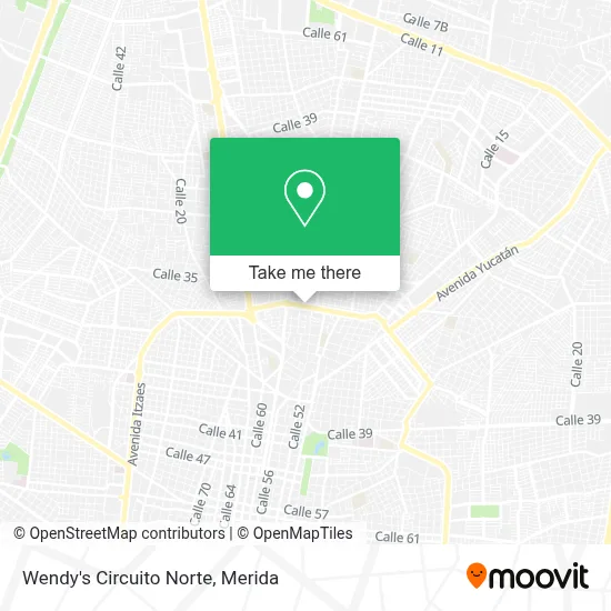 Wendy's Circuito Norte map