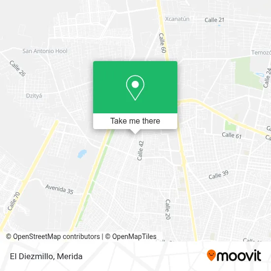 El Diezmillo map