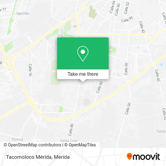Tacomoloco Mérida map
