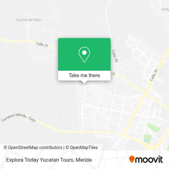 Explora Today Yucatan Tours map