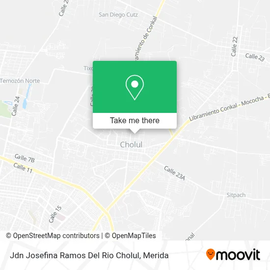 Jdn Josefina Ramos Del Rio Cholul map