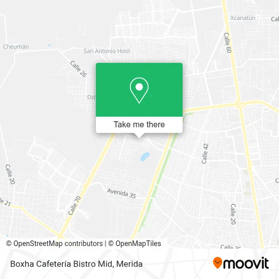 Boxha Cafetería Bistro Mid map