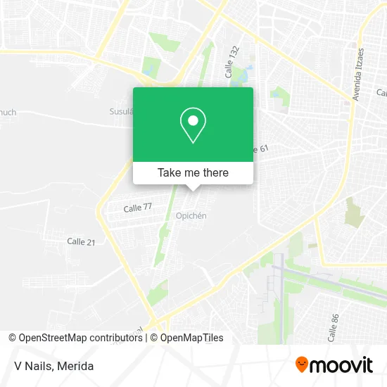 V Nails map