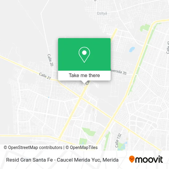 Resid Gran Santa Fe - Caucel Merida Yuc map