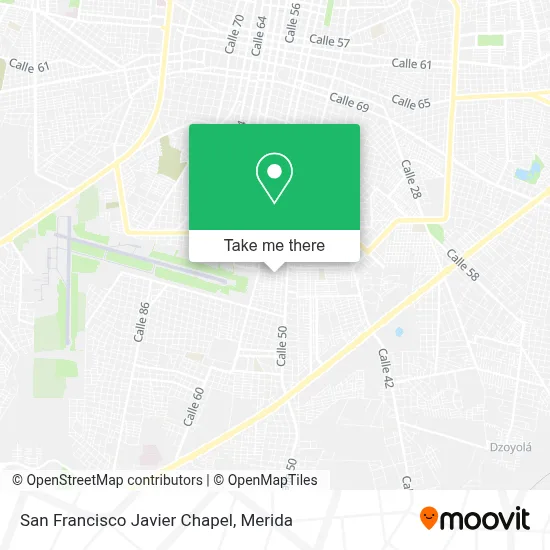 San Francisco Javier Chapel map