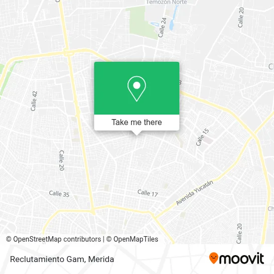 Reclutamiento Gam map