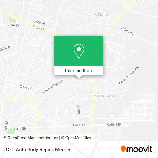 C.C. Auto Body Repair map