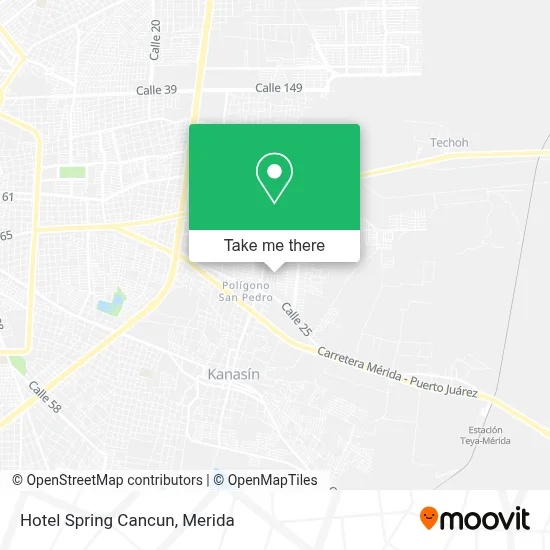 Hotel Spring Cancun map