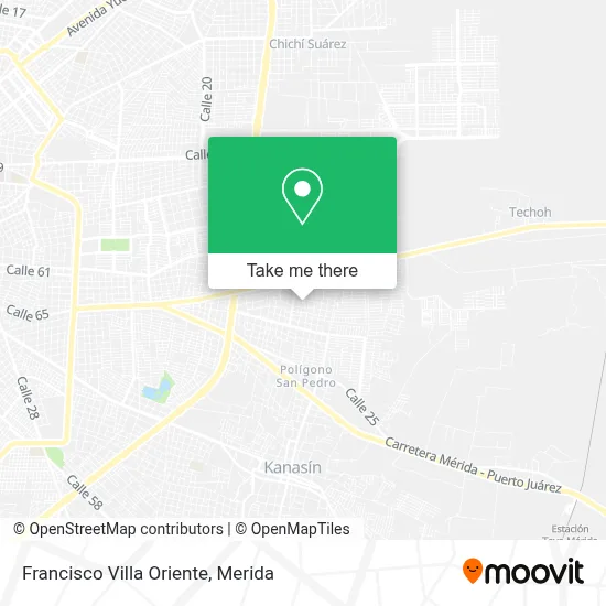 Francisco Villa Oriente map