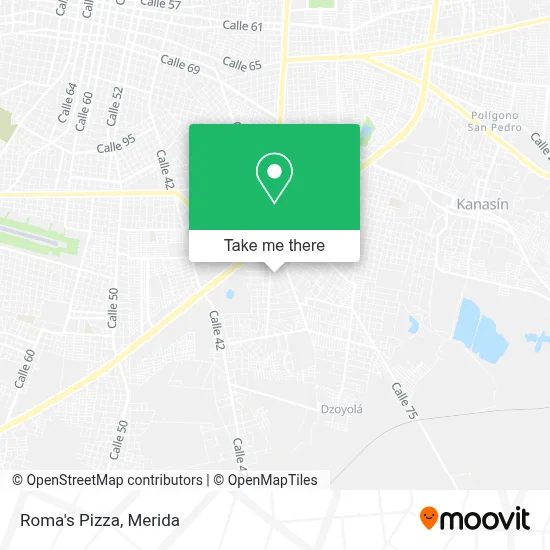 Roma's Pizza map