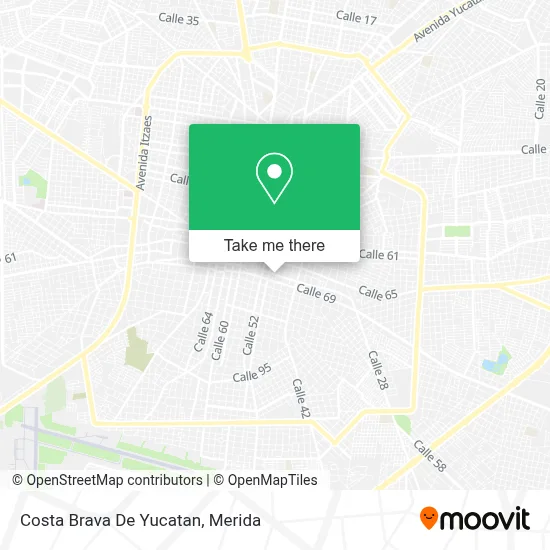 Costa Brava De Yucatan map