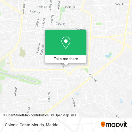 Colonia Canto Merida map