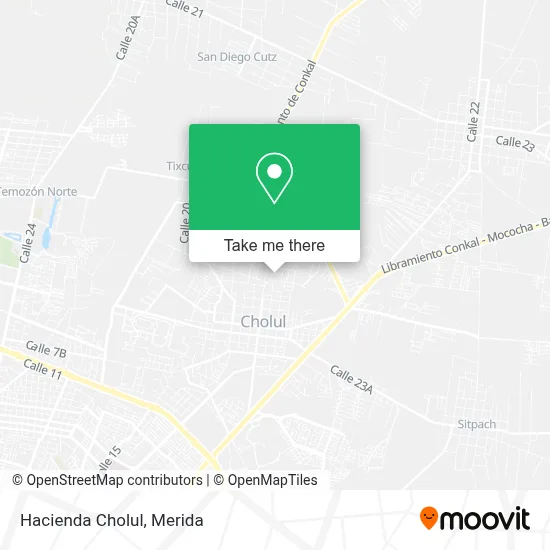Hacienda Cholul map
