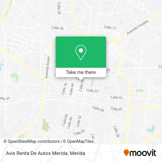 Avis Renta De Autos Merida map