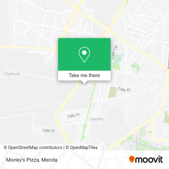 Monky's Pizza map