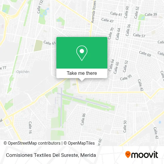 Comisiones Textiles Del Sureste map