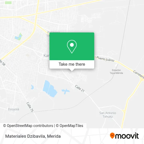 Materiales Dzibavila map