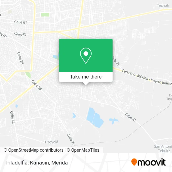Filadelfia, Kanasin map