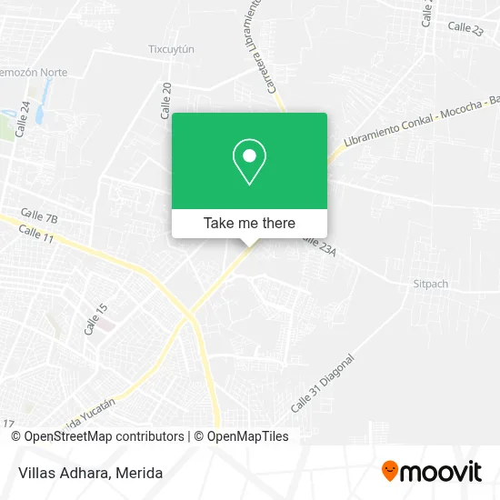 Villas Adhara map