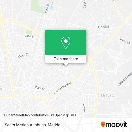 Sears Mérida Altabrisa map