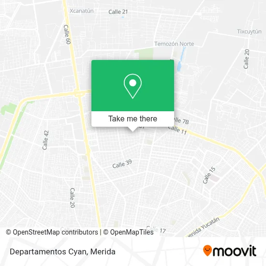 Departamentos Cyan map