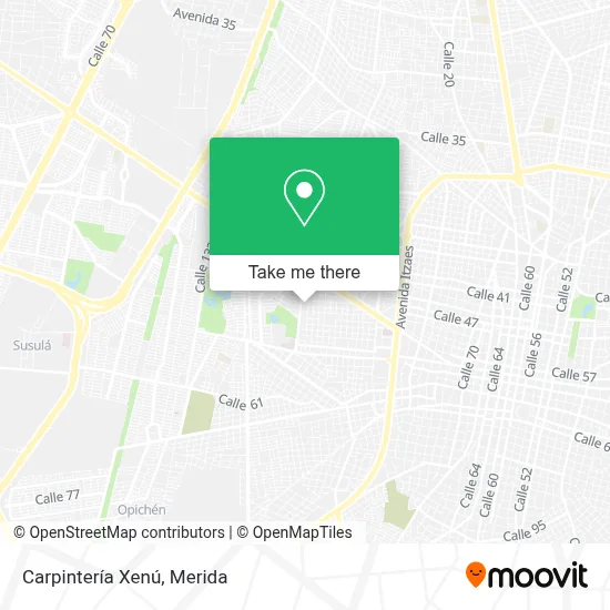 Carpintería Xenú map