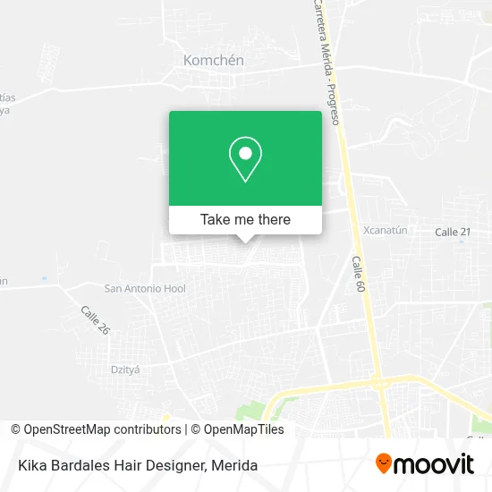 Kika Bardales Hair Designer map