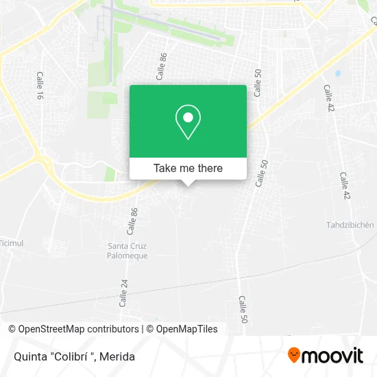 Quinta "Colibrí " map
