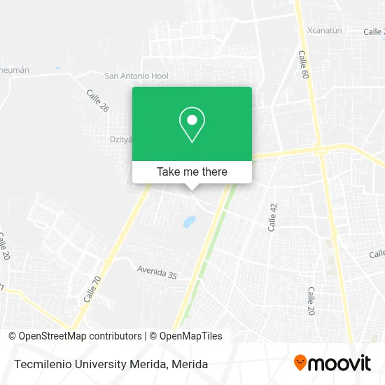 Tecmilenio University Merida map